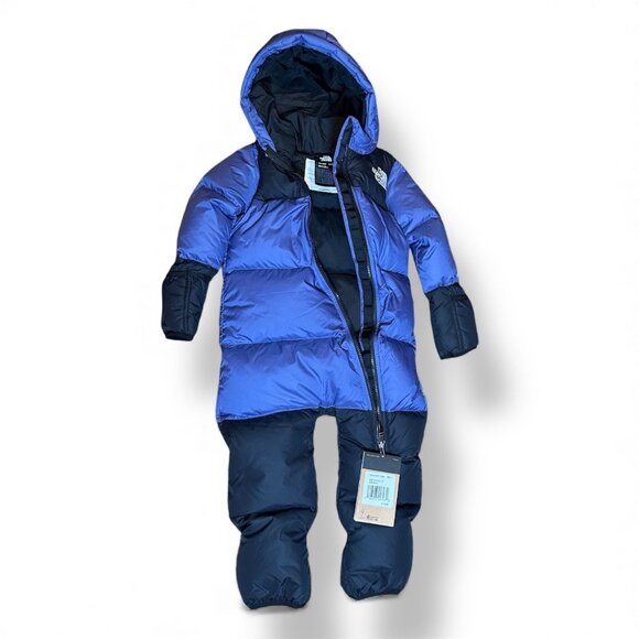 The North Face Toddler Baby 700-Fill Down Bunting Snowsuit 18-24M One-Piece Blue - Picture 3 of 11